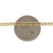 10k Gold italian 2 mm curb chain.