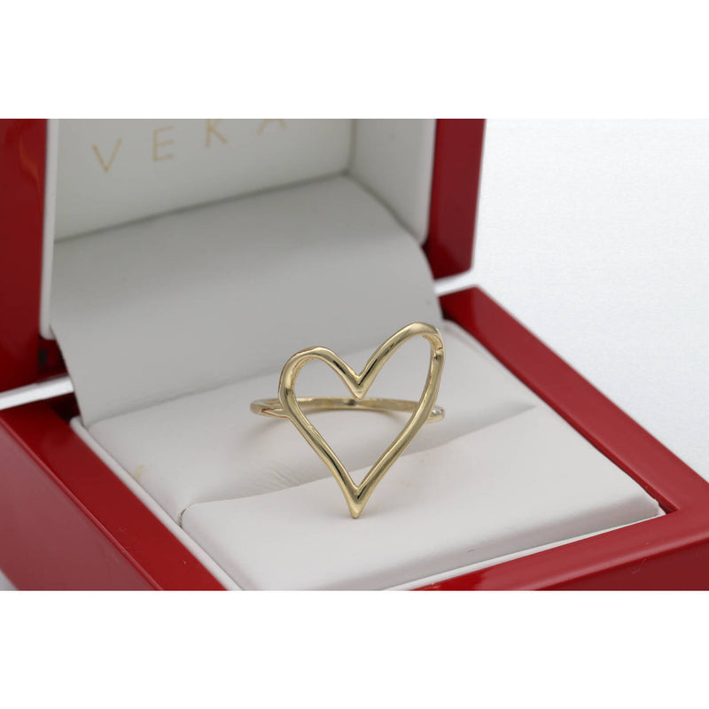 14 Karat Gold Heart Ring