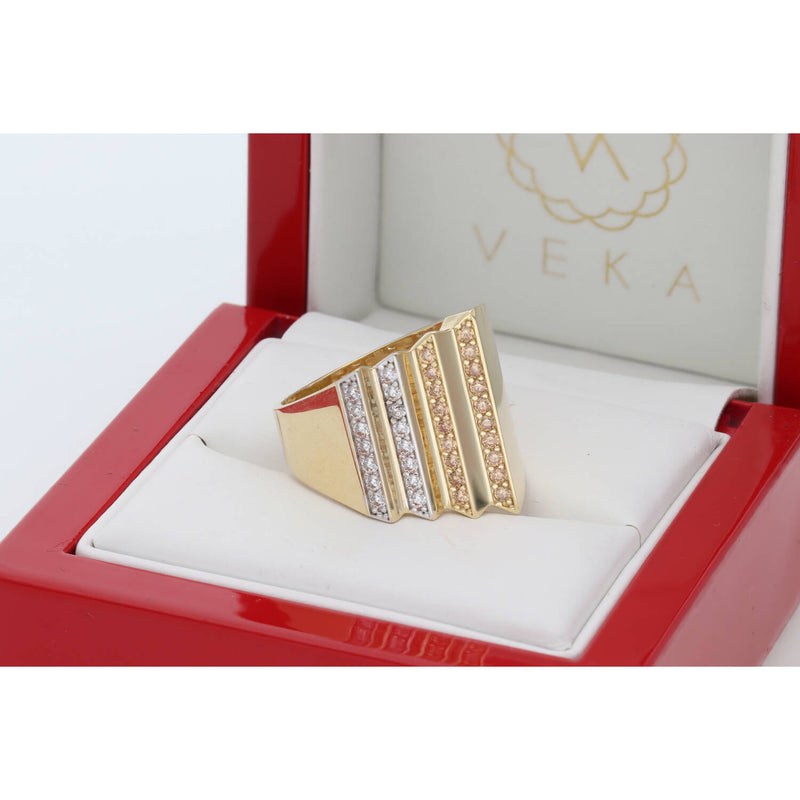 14 Karat Gold Tiered Majesty Ring