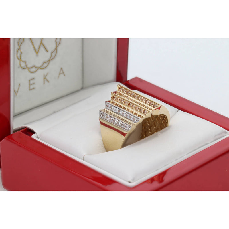 14 Karat Gold Tiered Majesty Ring