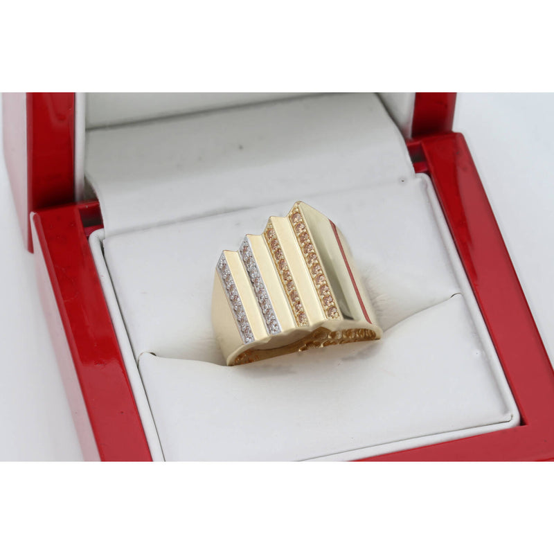 14 Karat Gold Tiered Majesty Ring