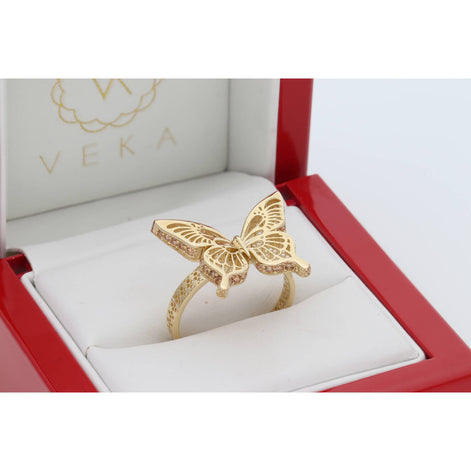 14 Karat Gold Butterfly Woman Ring