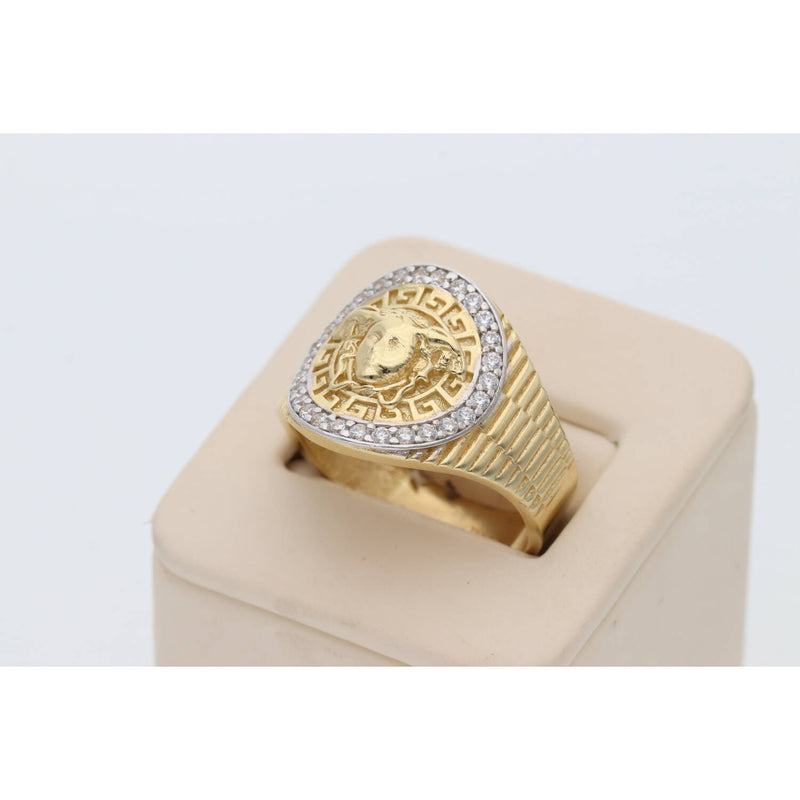 14 Karat Gold Medusa Ring