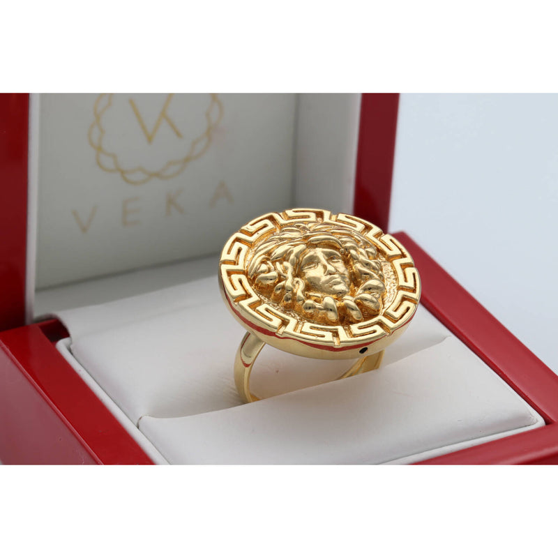 14 Karat Gold Medusa Ring