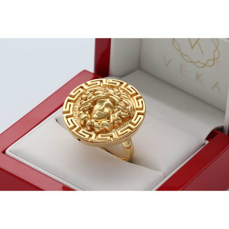14 Karat Gold Medusa Ring