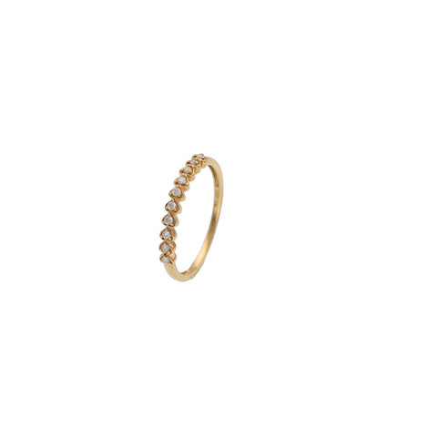 10 Karat Gold Diamond Stackable Heart Band