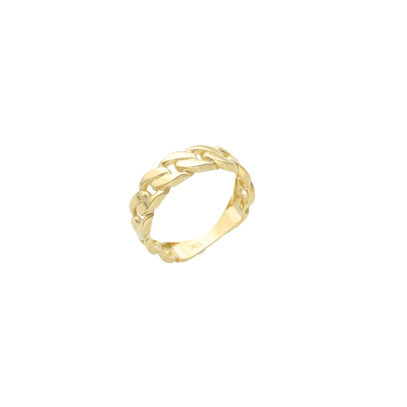 10 Karat Gold Cuban Ring Band