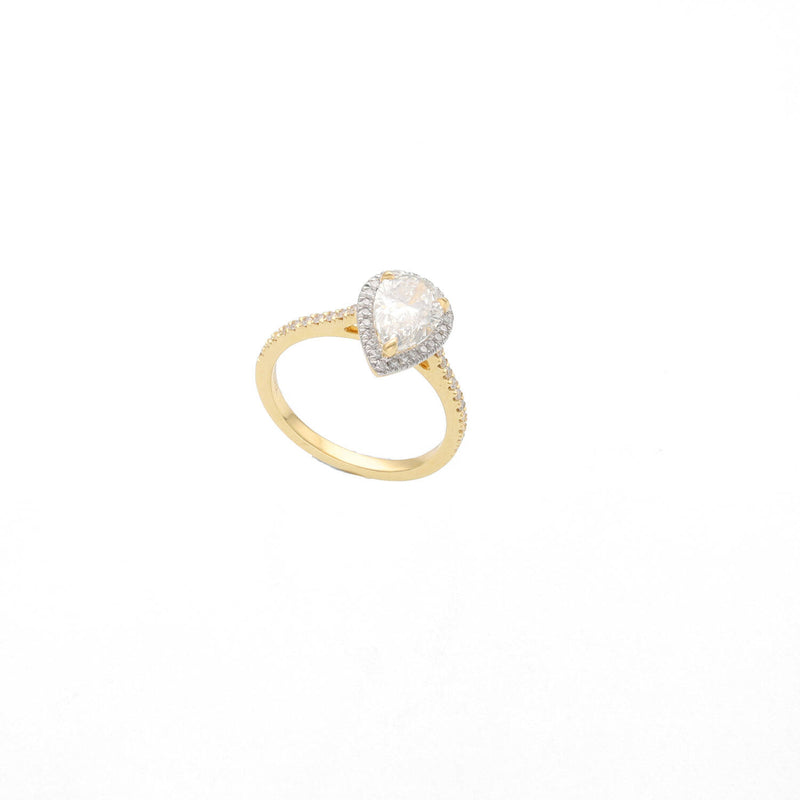 1.55 Carat Oval Cut Lab Diamond Engagement Ring 14K Yellow Gold - VS Clarity