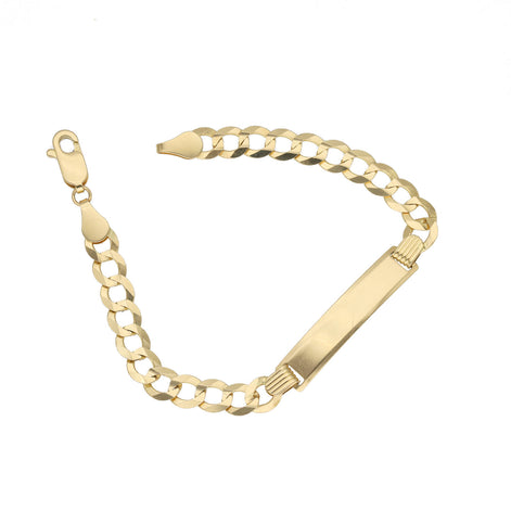 14 Karat Gold Cuban ID Bracelet