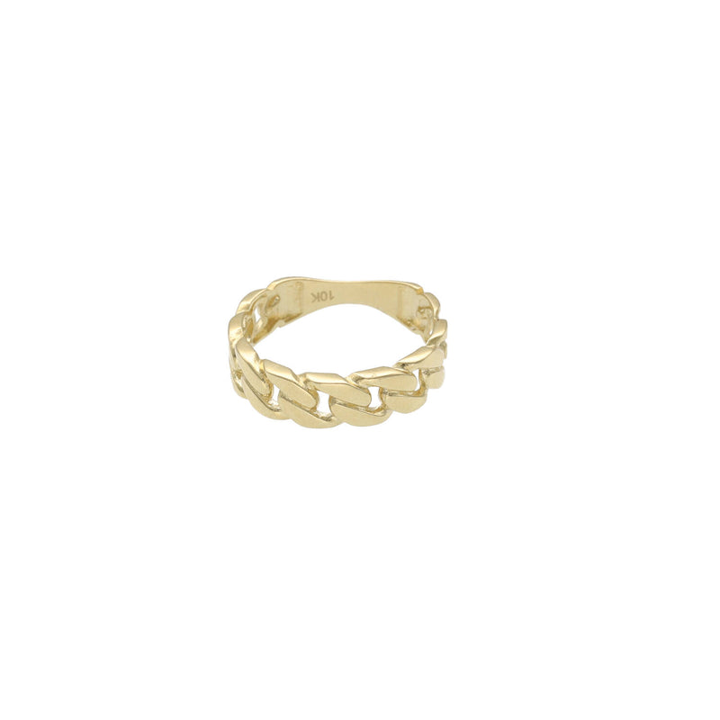 10 Karat Gold Cuban Ring Band