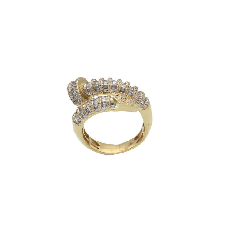 10 Karat Gold Natural Diamond Nail Ring