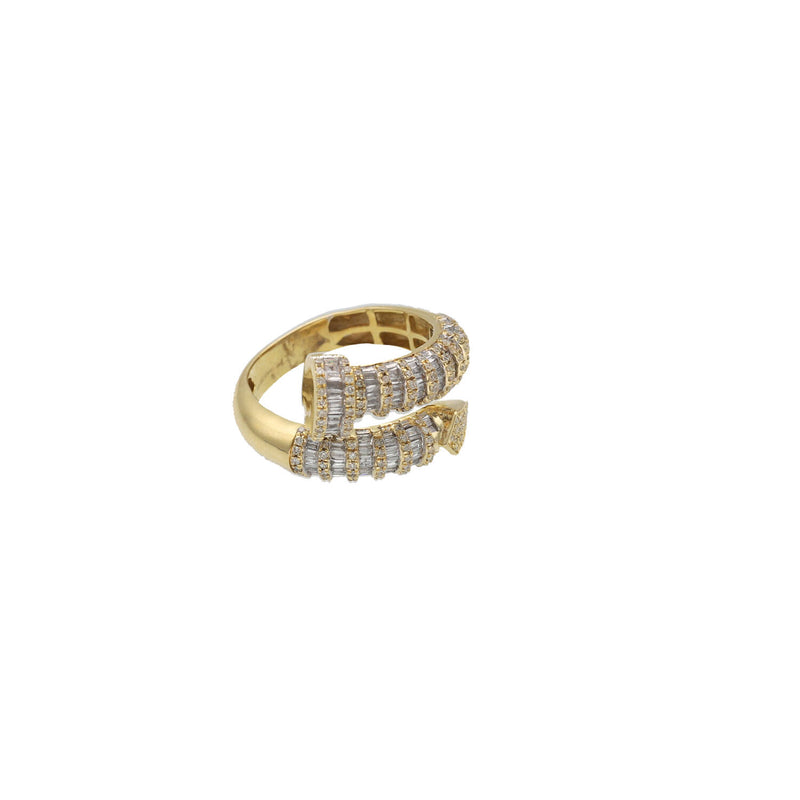 10 Karat Gold Natural Diamond Nail Ring