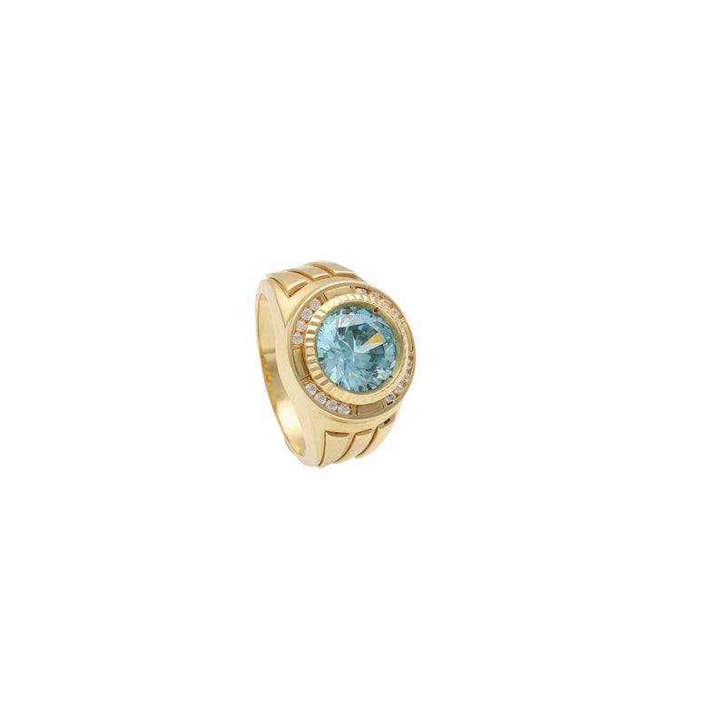 14 Karat Gold Aquamarine Ring