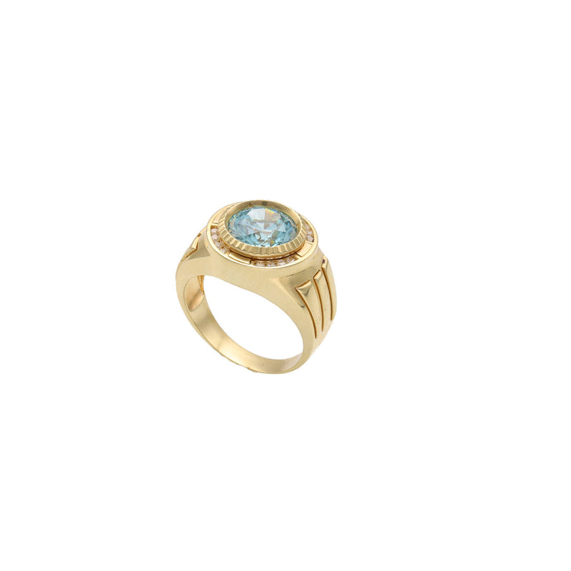 14 Karat Gold Aquamarine Ring