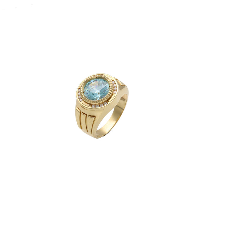 14 Karat Gold Aquamarine Ring