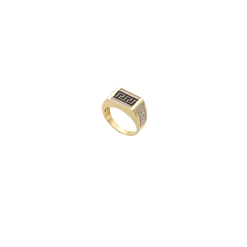 14 Karat Gold Maze Design Ring