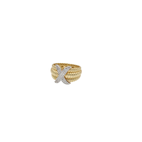 10 Karat Gold X Ring