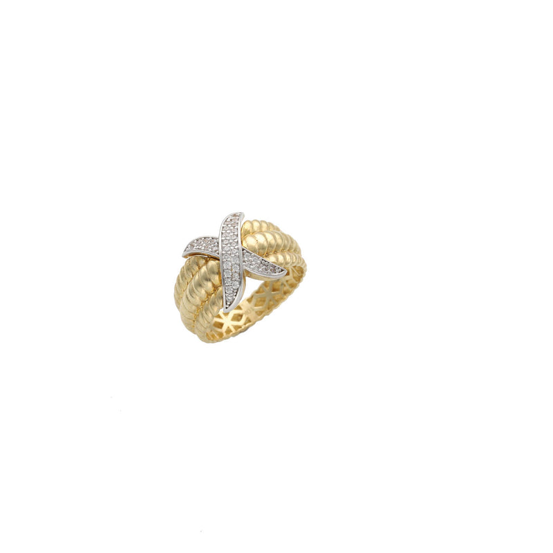10 Karat Gold X Ring
