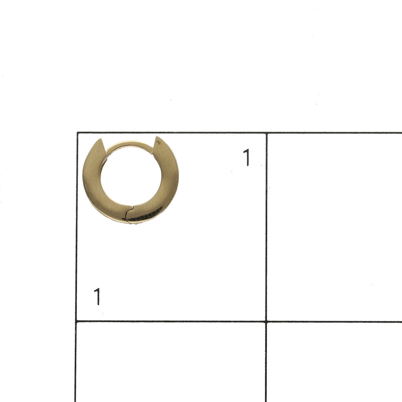 10 Karat Gold Huggie Hoops Plain Earrings