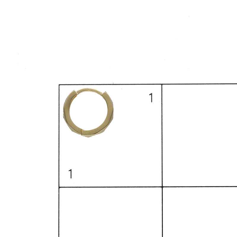 10 Karat Gold Plain Texture Hoops Earrings
