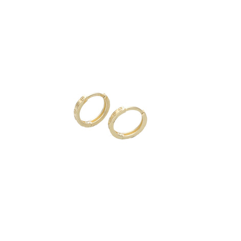 14 Karat Gold Screwhead Hoop Earring