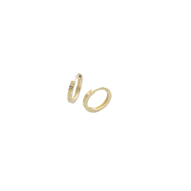 14 Karat Gold Screwhead Hoop Earring