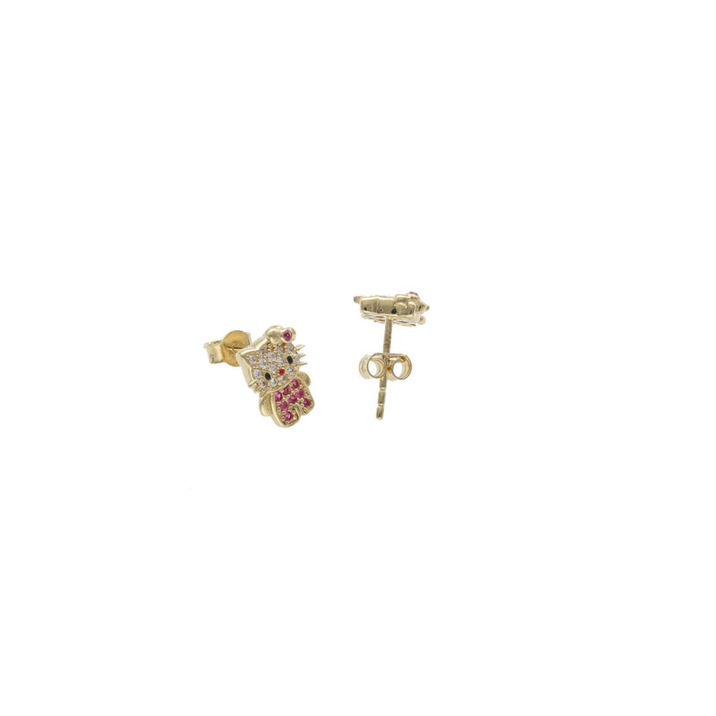 14 Karat Gold Kitty Stus Earrings