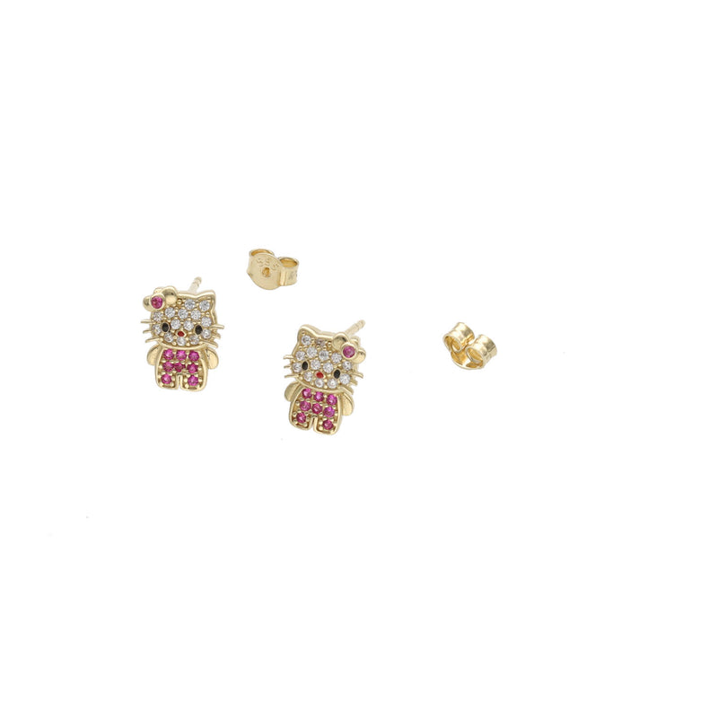 14 Karat Gold Kitty Stus Earrings
