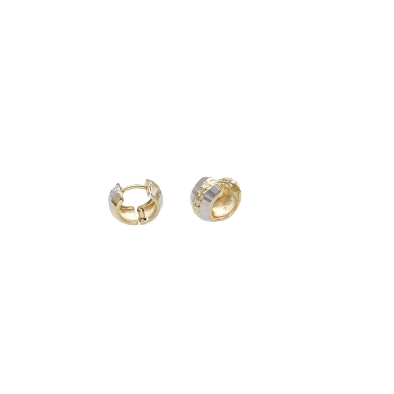 14 Karat Gold Two Tone Hoops