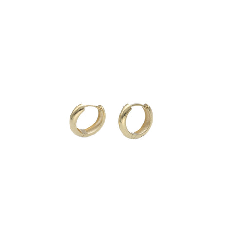 10 Karat Gold Plain Hoops Earrings