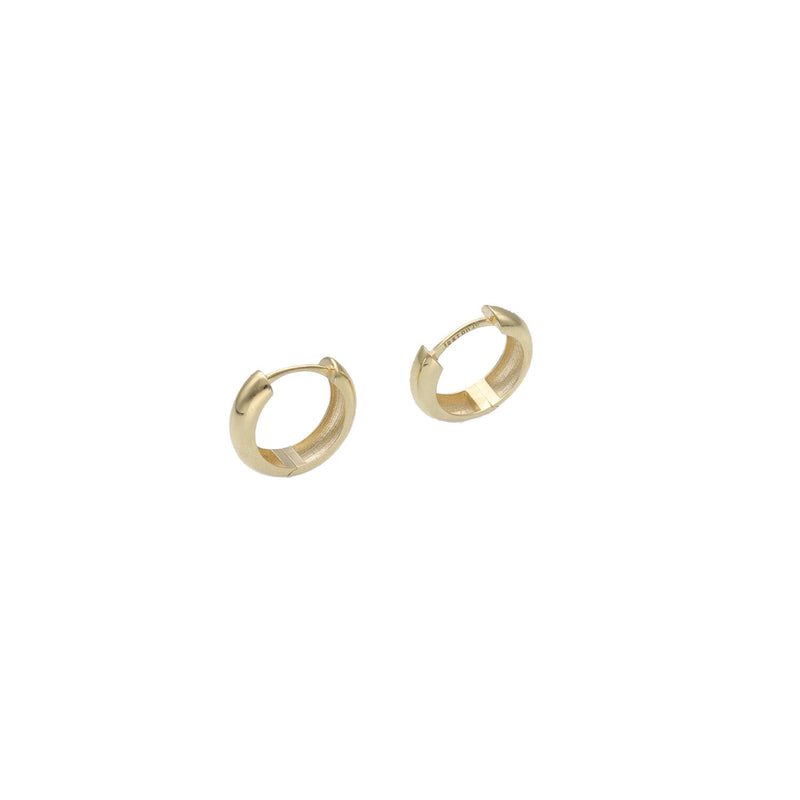 10 Karat Gold Plain Hoops Earrings