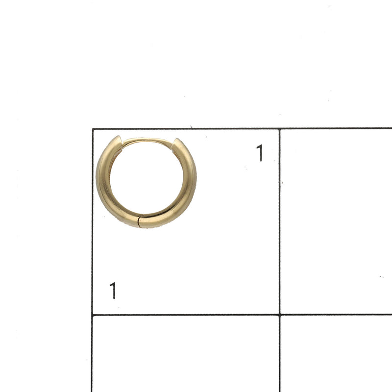 10 Karat Gold Plain Hoops Earrings