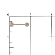 Real gold Barbell Piercing