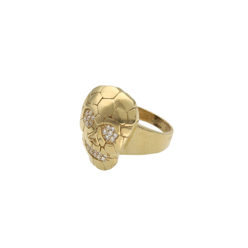 10 karat Gold Cz Skull Ring
