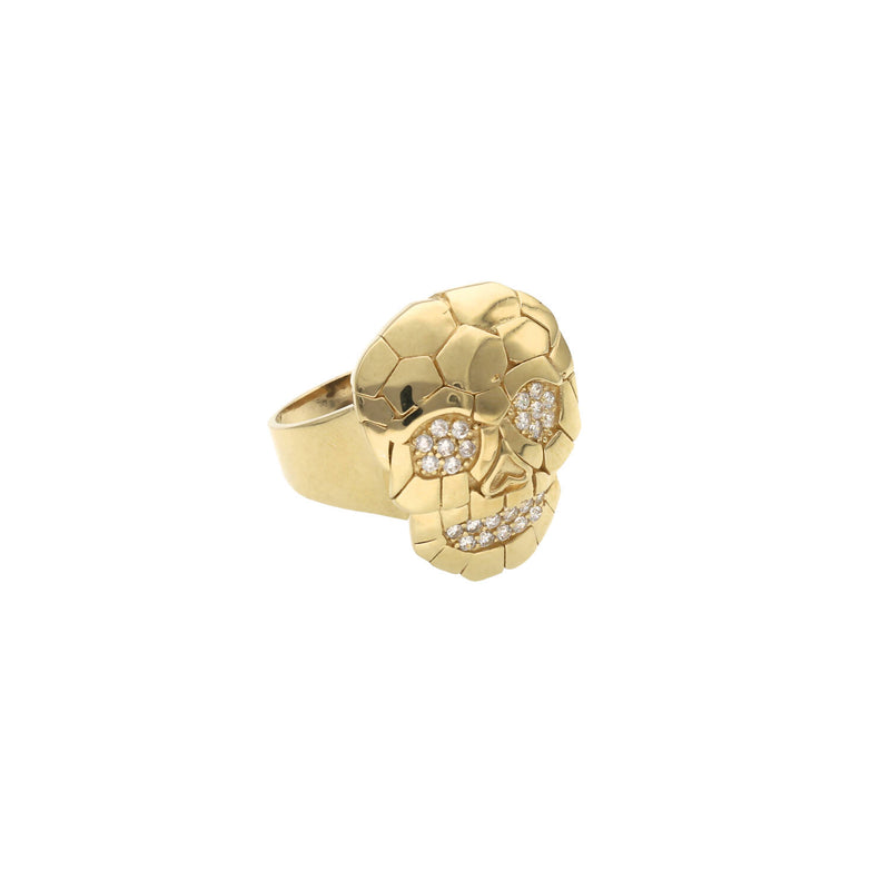10 karat Gold Cz Skull Ring