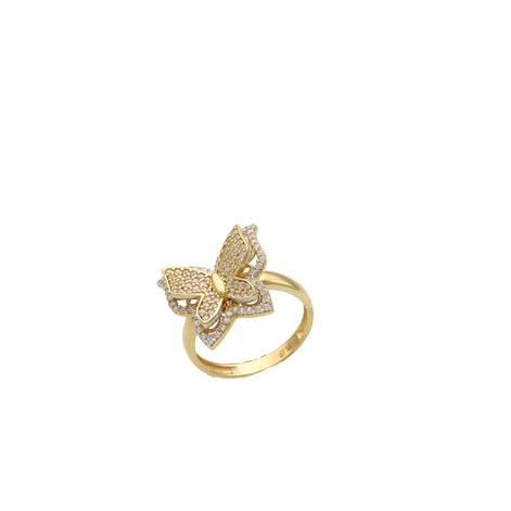 14k Gold Butterfly Ring