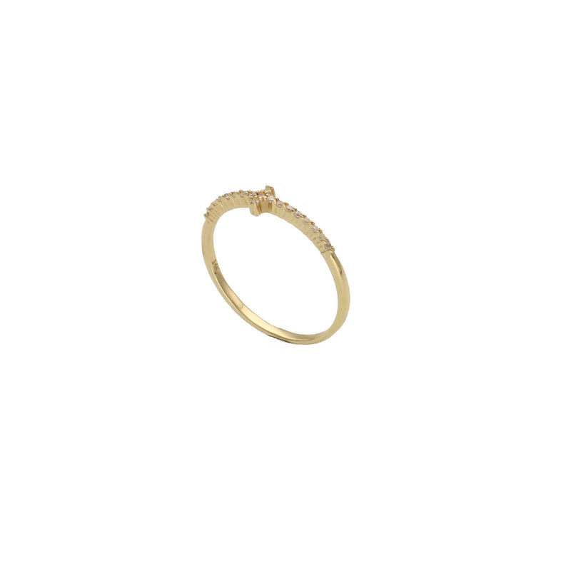 14 Karat Gold Cz Women's Ring