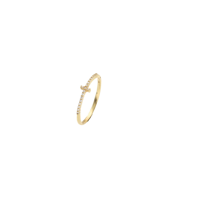 14 Karat Gold Cz Women's Ring