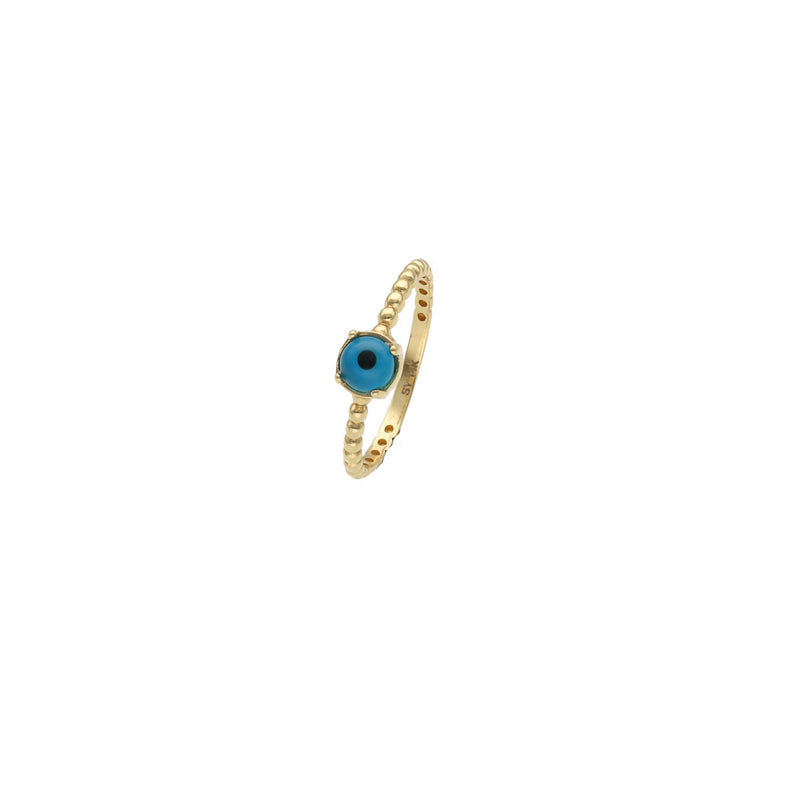 Gold Eye Ring 14 Karat 