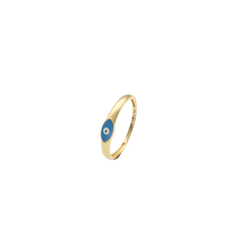 14 Karat Gold Oval Eye Ring