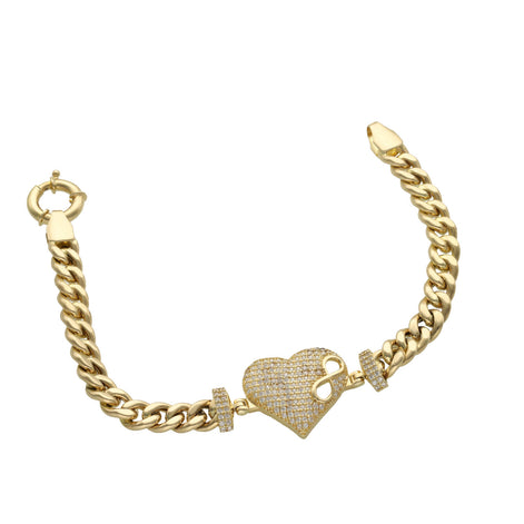 14 Karat Gold Infinity Heart Bracelet