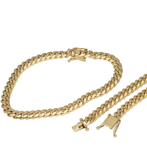 10 Karat Gold Miami Cuban Link Bracelet 6 mm