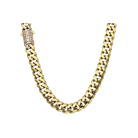 10 Karat Gold Diamond Cut lock Cuban Link Chain