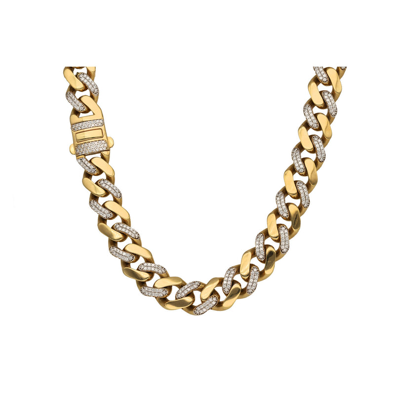 13 mm Cuban Link Monaco Chain 28 Inches | 10K Gold