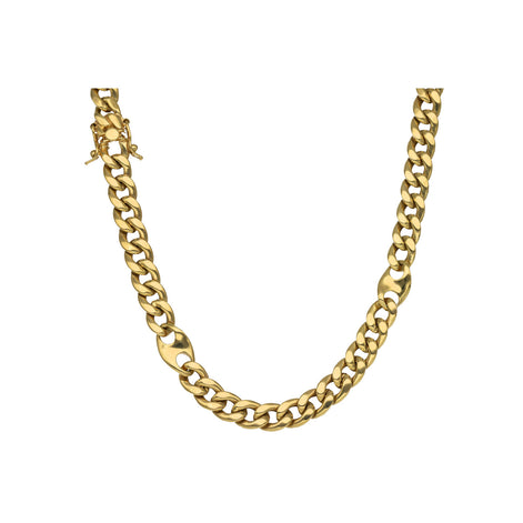 10 karat Gold Miami Cuban  Puff Link Box Lock 8 mm