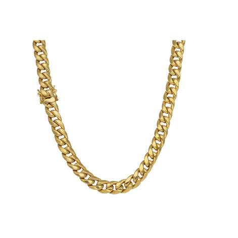 10 Karat Gold Miami Cuban Link Chain 9 mm