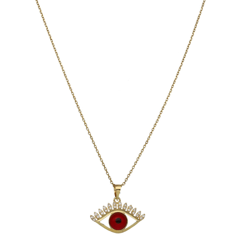 14 Karat Gold Eye Necklace