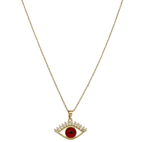 14 Karat Gold Eye Necklace