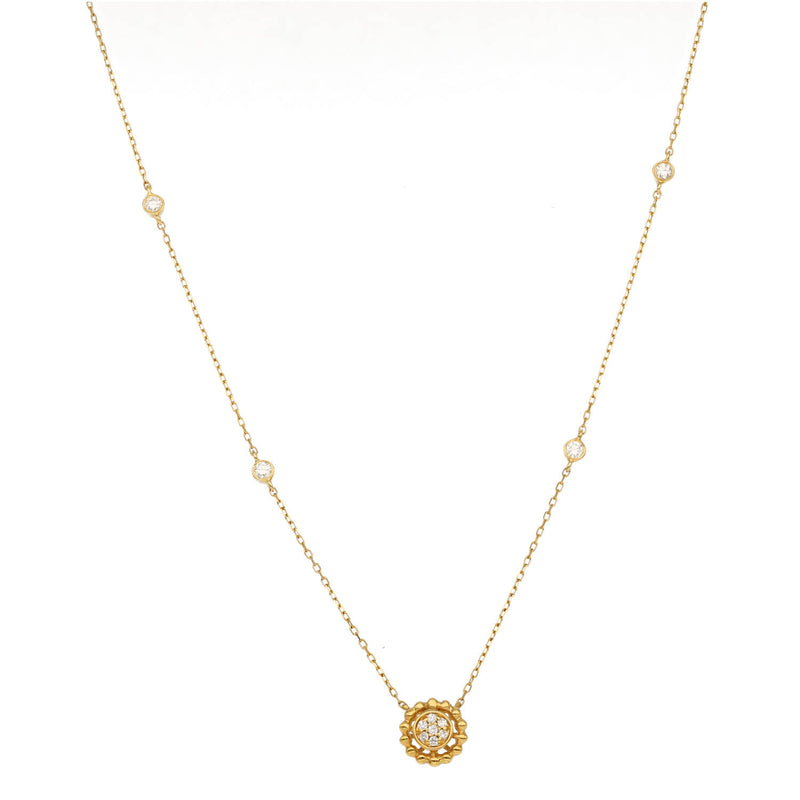 14 Karat Gold 0.18 ctw Diamond Necklace 1mm x 16" W: 2.0