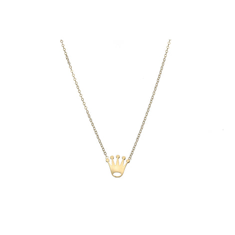 14 Karat Gold Crown Necklace